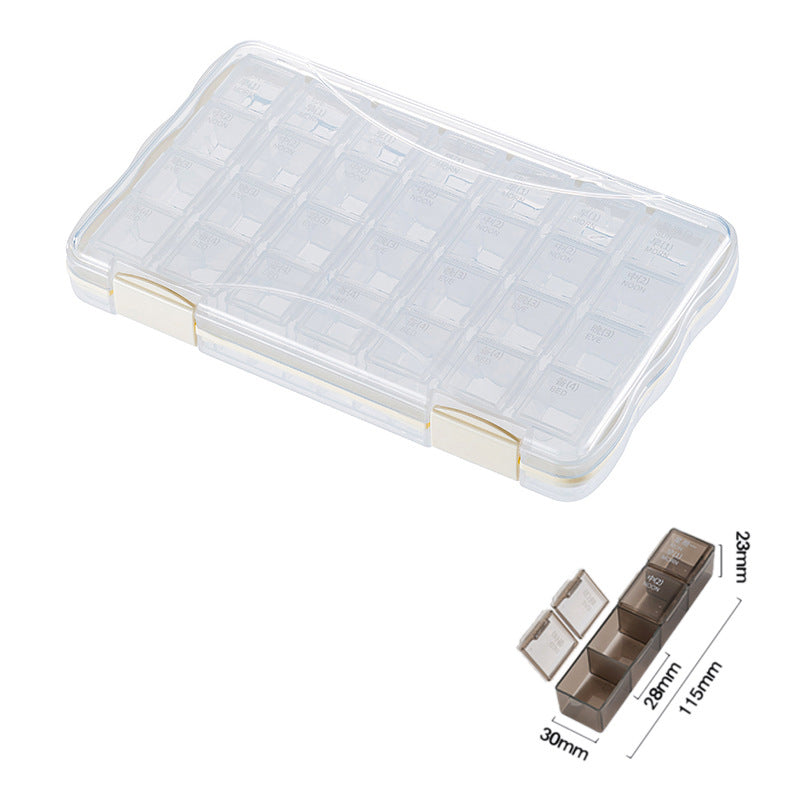 FSPB-004 Pill Box 7 Day, Large Pill Cases Organizers，Removable 4 Times a Day Pill Holder