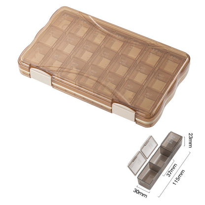 FSPB-004 Pill Box 7 Day, Large Pill Cases Organizers，Removable 4 Times a Day Pill Holder